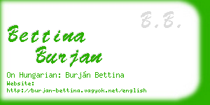 bettina burjan business card