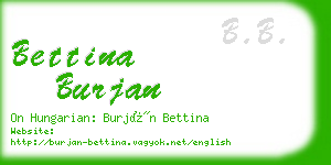 bettina burjan business card